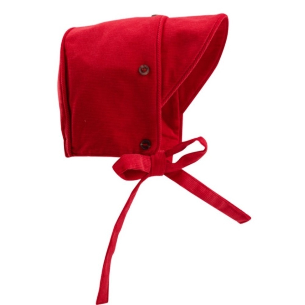 The Beaufort Bonnet Company Barringer Bonnet Richmond Red Velveteen S 3-6m NWT